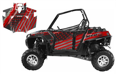 2011-2014 RZR 800 800s RZR 900 graphics kit 24mil thick Speeding Flag #9056 - Image 1 of 4