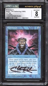 MTG Magic the Gathering Ice Age Brainstorm Signed Christopher Rush CGC JSA 8 bgs - Picture 1 of 1