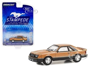 1980 Ford Mustang Cobra Dark Chamois Brown 1/64 Diecast by Greenlight 13340 F - Bild 1 von 1