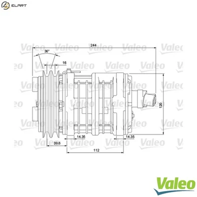 COMPRESSOR AIR CONDITIONING 700853 - Image 1 of 4
