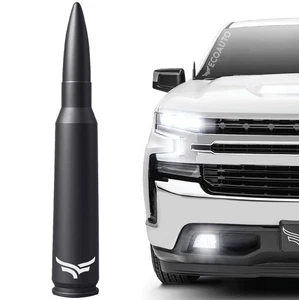 50 Cal Badass Bullet Antenna® Fits Chevy Silverado & GMC Sierra Truck Accesso... - Picture 1 of 8