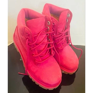 Timberland 6" Premium IMPERMEABLES Botas Rosa Oscuro Nubuck 50 Aniversario Talla 11 - Imagen 1 de 12