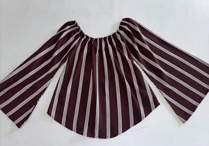 Rue 21 Size XS Burgundy Boho Blouse Top - Picture 1 of 3