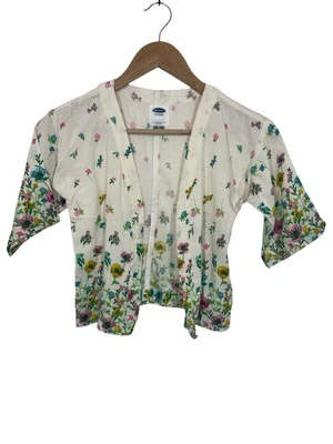 Old Navy Girls Open Kimono Cardigan Linen Blend Floral Multicolor Size 4T - Image 1 of 4