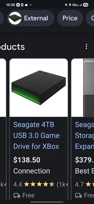 Seagate External Hard Drive Compatible with Xbox One, Series X|S, 4TB - Image 1 of 2