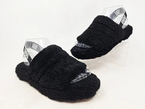 Scivoli UGG per bambini neri Fluff Yeah bambina taglia 4 - Foto 1 di 9