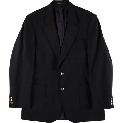 Vintage 1990'S Marks & Spencer St. Michael Navy Blazer Tailored Jacket Men's... - Image 1 of 4