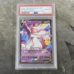 2021 Pokemon SWSH BSP Dark Sylveon V Celebrations Collection PSA 10 Gem Mint 134 - Picture 1 of 2