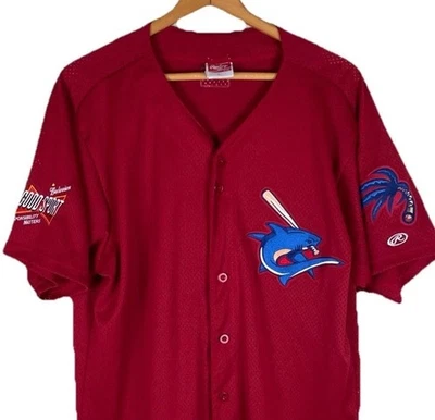 Vintage Rawlings MiLB Clearwater Threshers Authentic Baseball Jersey Large - Image 1 of 4