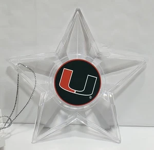 Ornamento estrella acrílico Miami Hurricanes - NCAA - Imagen 1 de 2
