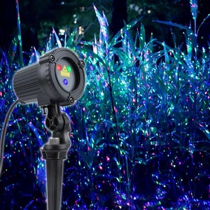 Laser Christmas Lights,Outdoor Garden Laser Lights Projector, Motion Star 3 C... - Bild 1 von 9