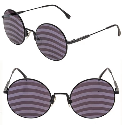 Gafas de sol FENDI FF0248S 0248 Waves púrpura violeta a rayas espejadas pasarela redonda Foto 1 de 4