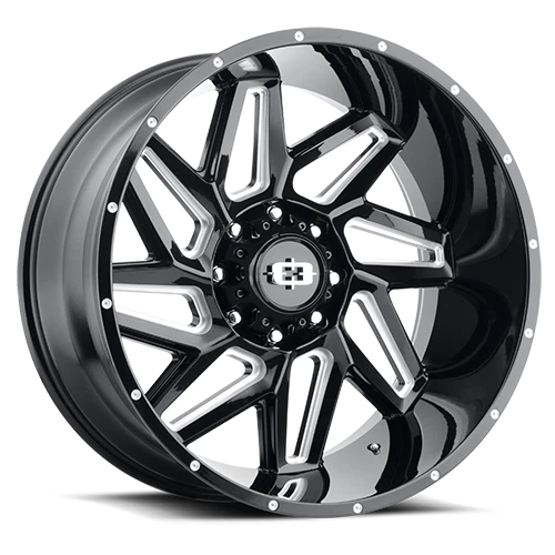 Vision Off-Road Wheels 361 20x10 -25 Gloss Black Milled 8x165.1 8x6.5 (QTY 1) - Imagem 1 de 4