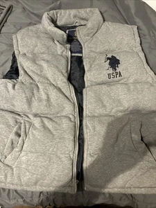 US Polo Assn Sleeveless Puffer Vest Mens Size XXXL 3X Large Gray **READ** - Picture 1 of 7