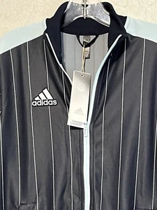NWT $55 Adidas Boys Dark Navy/Lt Blue Track/Soccer Jkt - Size L - Picture 1 of 8