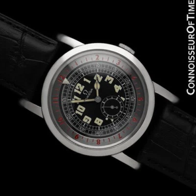 OMEGA MUSEUM COLLECTION 1938 PILOT'S SS relógio de aço - Estado perfeito com garantia - Imagem 1 de 4