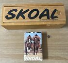 Vintage Rare Skoal Chewing Tobacco Domino Set Game Wooden Box & Playing Cards