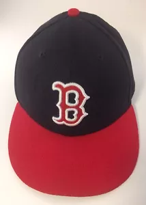 New Era 59fifty Boston Red Sox Authentic MLB Baseball Cap Flat Bill - Size 7 - Picture 1 of 8