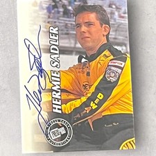 Hermie Sadler 1999 PRESS PASS AUTHENTICS AUTOGRAPH NASCAR signed card #463/475