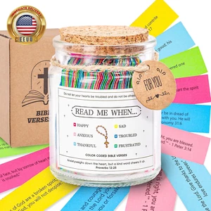 Bible Verse Jar - Christian Gifts for Women, Inspirational Scripture Jar for Bir - Picture 1 of 7