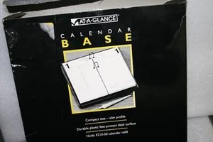 AT-A-GLANCE Desk Calendar Base Black Fits 4 1/2" x 8" calendars - Picture 1 of 5
