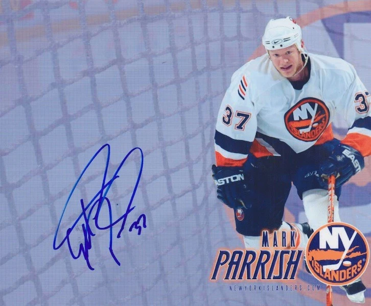 MARK PARRISH Signed NEW YORK ISLANDERS 8X10 Photo w/COA #2 - Image 1 of 1