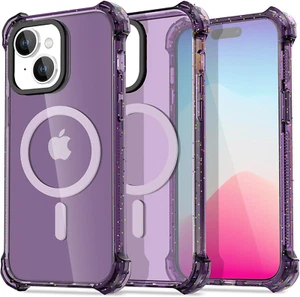 Etui AICase Bounce dla iPhone 15 Plus - Przezroczysty fiolet - Zdjęcie 1 z 8