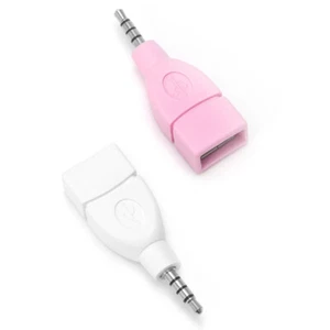 Universal 3.5mm Male Aux Plug To USB 2.0 Female Converter Adapter - Picture 1 of 8