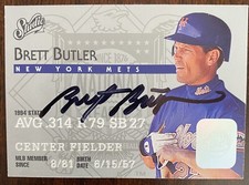 Brett Butler Auto Signed 1995 Studio New York Mets #67