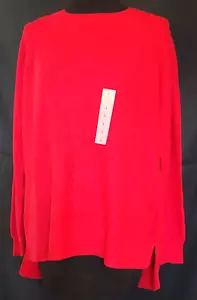 Maglione pullover donna vecchio navy taglia - grande collo rotondo rosso nuovo con etichette - Foto 1 di 3