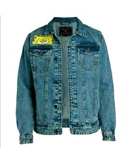 Members Only Nickelodeon SpongeBob Denim Jean Jacket Men's Size M