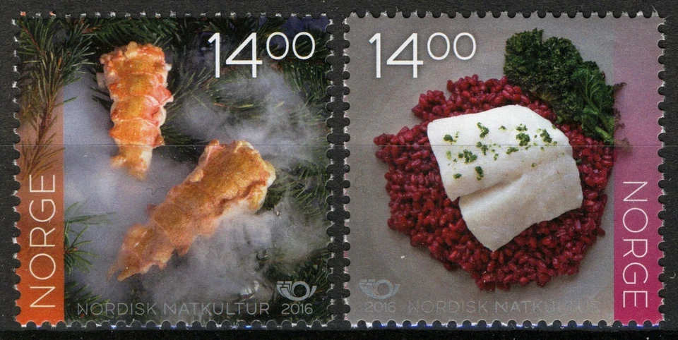 Norway 2016, NK 1929-30, NORTH, Nordic food Culture set MNH, Mi 1906-07 7€ - Image 1 of 1