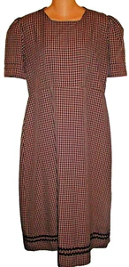 Mennonite Dress Handmade Modest Check Dress Feminine Country 38"Bust x 35" Waist - Picture 1 of 7