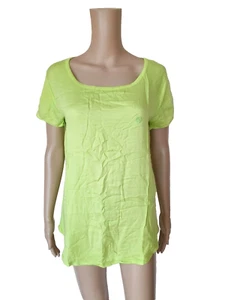 ARMANI JEANS tg 44 EU/L USA DONNA BLUSA TOP T-SHIRT MAGLIETTE ELASTICIZZATO VERDE - Foto 1 di 9