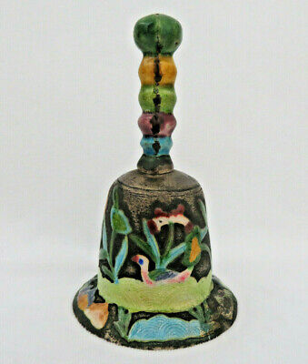 Antique Chinese Enamel Bell With Waterlilies & Ducks  • 43.12$