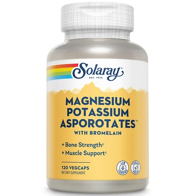 Solaray Magnesium and Potassium Asporotates | 60 Servings | 120 VegCaps - Image 1 of 4
