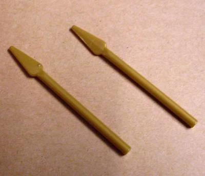 Lego 2 Speere gold für Minifigs Speer Burg Ritter Waffen Zubehör für Figuren Neu