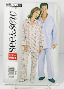 Camisón See & Sew 3698 patrón de costura unisex ajuste suelto L/XL FF - Imagen 1 de 3