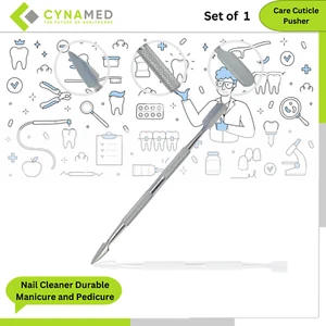 Cynamed Care Cuticle Pusher and Spoon Nail Cleaner Durable Manicure and Pedicure - Picture 1 of 8