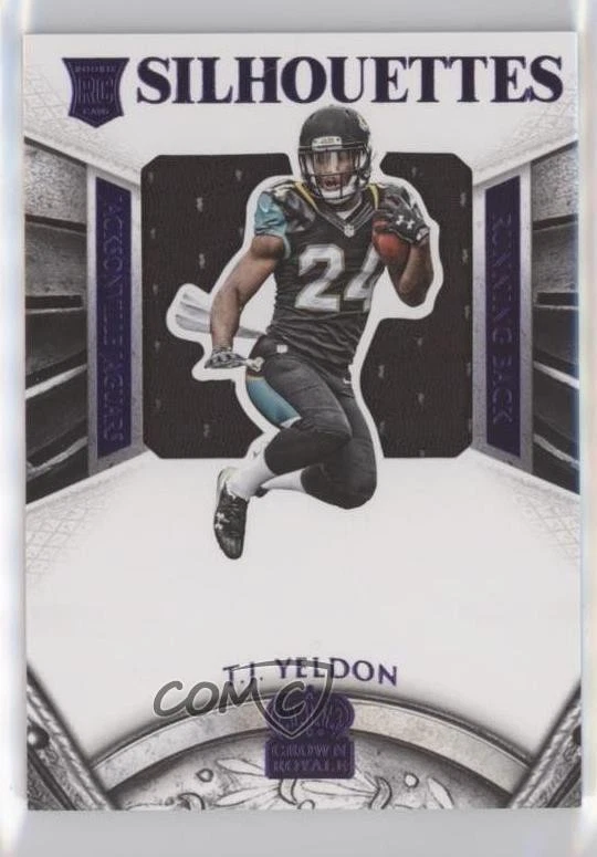2015 Panini Crown Royale Rookie Silhouettes Purple /25 TJ Yeldon #236 Rookie RC - Image 1 of 2