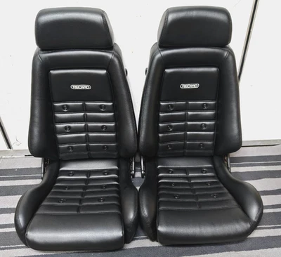 RECARO LX B Paar JDM Authentic Recaro neu gepolstert Vollleder schwarz - Bild 1 von 4