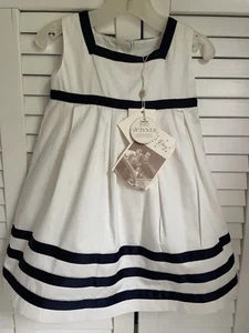 Rachel Riley Baby Girls Striped Dress Nautical Sleeveless 12 Month BRAND NEW NWT - Picture 1 of 13