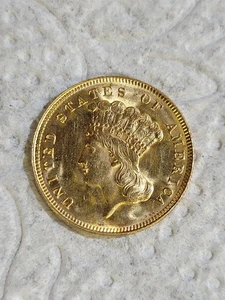 1878 3 $ Gold Indian Princess ~ - Bild 1 von 3