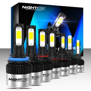 Nighteye H4 H7 HB2 9005 9006 H11 LED Headlight Car Light Bulb Hi-Low Beam 8000LM - Picture 1 of 46