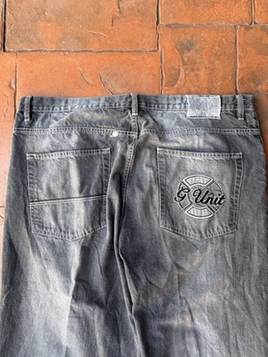 Vintage Y2K G Unit Baggy Jeans Mens 42x34 Embroidered Skater Grunge Hip Hop - Image 1 of 4
