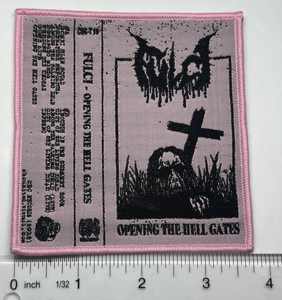 Fulci Opening The Hell Gates Pink Border Woven Patch - Image 1 of 1