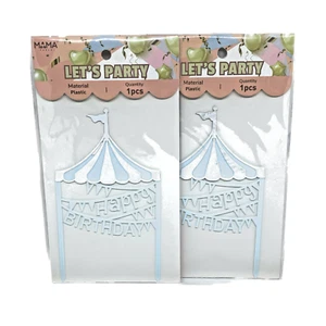 Happy Birthday Letter Cake Topper Blue Color Birthday Decoration - Picture 1 of 4