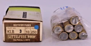 NIB - NOS -  Littlefuse KLB 3 Rectifier Fuses Lot of  4 fuses / order - Picture 1 of 8
