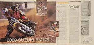 Suzuki RM125 2000 5 pg artículo de prueba de motocicleta con especificaciones - Imagen 1 de 1