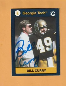 Bill Curry Georgia Tech Signed AUTO 1991 card #90 Baltimore Colts 1H - Imagen 1 de 2